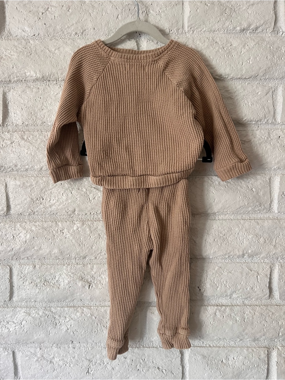 Cozy Knit Two-Piece Set in Camel